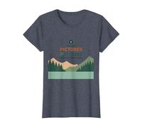Take Only Pictures Leave Only Footprints Nature Lover T-Shirt, Women, Heather Blue, L
