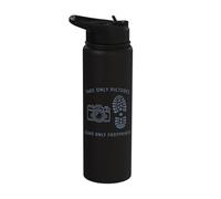 Take Only Pictures Leave Only Footprints Nature Photography Stainless Steel Insulated Water Bottle