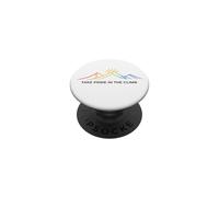 Take Pride In The Climb Rainbow Mountain Hiking PopSockets Adhesive PopGrip