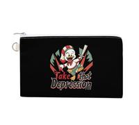 Take That Depression Portable Canvas Coin Purse Fashion Pencil Case Travel Makeup Bag