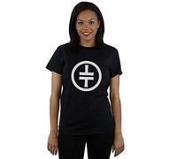 Take That Women's White Logo Boyfriend Fit T-Shirt Large Black