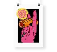 Take the Edge Off Sausage Roll Poster - Funny Food Quote Wall Art - Bold Print for Sausage Roll Lover - Home Decor for Foodie - A5 to A1
