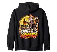Take The Hint Funny Cat Design Sarcastic Cat Lover Gift Zip Hoodie