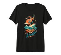 Take The Leap Fool Selfie Cliff Adventurous Premium T-Shirt