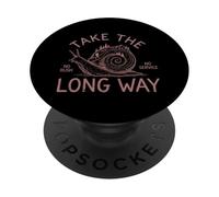 Take The Long Way Snail Hiking Outdoor Mountain Climbing PopSockets Adhesive PopGrip