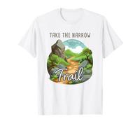 Take The Narrow Trail - Matthew 7:14 Christian Faith Camping T-Shirt