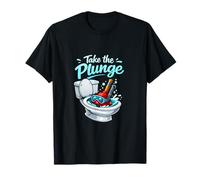 Take The Plunge Plumber Pipe Pun Graphic T-Shirt