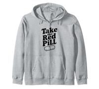 Take The Red Pill Embrace Reality Philosophy Zip Hoodie