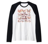 Take the Risk or Lose the Change Motivational Quote Raglan Baseball Tee