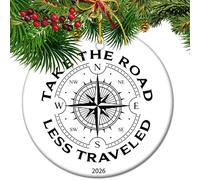 Take the Road Less Traveled 2026 Christmas Ornament - Present for Nonconformists & Explorers, Encouragement Memorial for Unique Life Paths