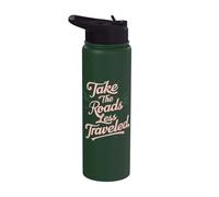 Take the Roads Less Traveled Stainless Steel Insulated Water Bottle