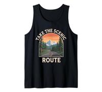 Take the Scenic Road Nature Road Travel Design Tank Top
