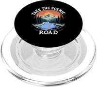 Take the Scenic Road Nature Travel Design graphic PopSockets PopGrip for MagSafe