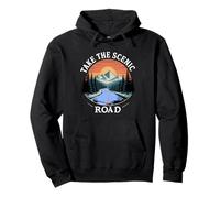 Take the Scenic Road Nature Travel Design graphic Pullover Hoodie
