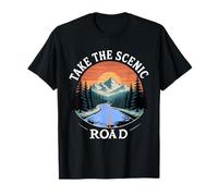 Take The Scenic Road Nature Travel Design Graphic T-Shirt