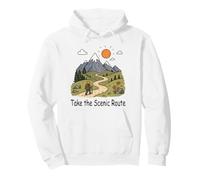 Take the Scenic Route Colorful Mountain Hiking Adventure Pullover Hoodie