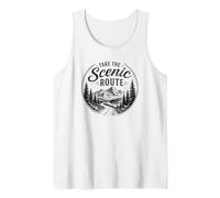 Take the Scenic Route Mountain Road Trip Drive Tank Top