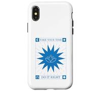 Take Your Time - Do It Right (Yoga Lotus Boho Graphic) Case for iPhone X/XS