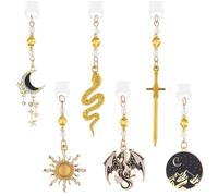 TAKEALOOKO Fantasy Dragon Charms for Kindle - 6Pcs Type-c Dust Plug Charm for E-Reader, Mystical Pendants Gift for Book Lover Readers Men Women, Accessories for Kindle