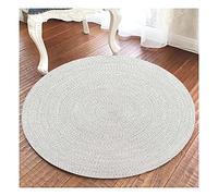 Takeashi Bedroom Rug Round Balcony Living Room Decorate Cotton Multi Braided Rug Floor Protector Mats Indoor Handwoven Reversible Carpet 28 31 43 47 51 In Gray