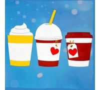Takeaway Coffee Cup Metal Cutting Dies Set for Card Making - Latte & Boba.