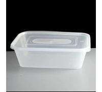 TAKEAWAY PLASTIC FOOD CONTAINERS WITH LID WITH EXTRA STRONG STACKABLE CLIPS MICROWAVE,FREEZER AND DISHWASHER SAFE FOR TAKEAWAYS,RESTAURANTS AND DOMESTIC USE.BPA FREE (650, Rectangular, 50, PYD-50100)