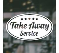 Takeaway service window sign take away cafe signs coffee shop wall art stickers vinyl decor lettering transfers decals glass plaque sticker kitchen decal bar pub restaurant retro cafe shop kebab sale