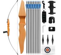 Takedown Recurve Bow 30lb Right Hand | Complete Archery Set with Arrows, Quiver & Arm Guard | Outdoor Target Practice Kit for Adults Beginners