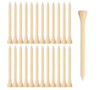 Takelablaze Golf Tees Durable Bamboo Tees Golfing Tee 3-1/4" Tall Golf Tees Bulk Reduce Side Spin and Friction, Pack of 100