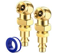 Takelablaze Portable Air Chucks Closed Brass Ball Air Chuck with 1/4" NPT Standard Quick Plug Tire Inflator Gauge Nozzle Air Compressor Accessories, 4pcs