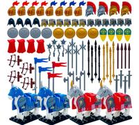 Taken All Custom Medieval Knight Weapons Pack Accessories kit Armor Helmet Shield Horses Bow Arrow for Kids Toys Tight Fit with Major Brands