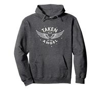 Taken By An Angel: Celestial Wings, i love my girlfriend Pullover Hoodie, Adult Unisex, Dark Heather Grey, XXL
