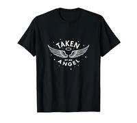 Taken by an Angel: Celestial Wings, i Love My Girlfriend T-Shirt, Men, Black, M