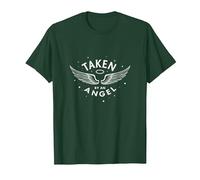 Taken by an Angel: Celestial Wings, i Love My Girlfriend T-Shirt, Men, Forest Green, S
