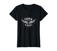 Taken by an Angel: Celestial Wings, i Love My Girlfriend T-Shirt, Women, Black, XL