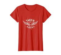 Taken by an Angel: Celestial Wings, i Love My Girlfriend T-Shirt, Women, Red, 3XL