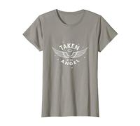 Taken by an Angel: Celestial Wings, i Love My Girlfriend T-Shirt, Women, Slate, L