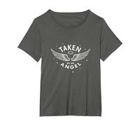 Taken by an Angel: Celestial Wings, i Love My Girlfriend T-Shirt, Women's Plus, Asphalt, 6X