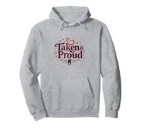 Taken & Proud I Heart My Girlfriend Romantic Valentine's Pullover Hoodie, Adult Unisex, Heather Grey, L