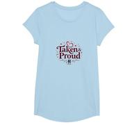 Taken & Proud I Heart My Girlfriend Romantic Valentine's T-Shirt, Girls, Baby Blue, Large