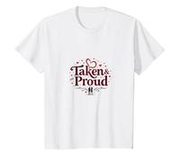 Taken & Proud I Heart My Girlfriend Romantic Valentine's T-Shirt, Kids, White, 10 Years