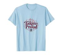 Taken & Proud I Heart My Girlfriend Romantic Valentine's T-Shirt, Men, Baby Blue, M
