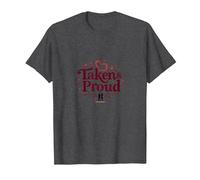 Taken & Proud I Heart My Girlfriend Romantic Valentine's T-Shirt, Men, Dark Heather Grey, XL