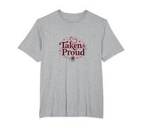 Taken & Proud I Heart My Girlfriend Romantic Valentine's T-Shirt, Men's Big and Tall, Heather Grey, 6X Tall