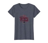 Taken & Proud I Heart My Girlfriend Romantic Valentine's T-Shirt, Women, Heather Blue, XS
