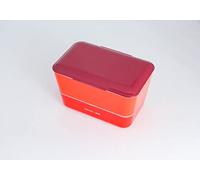 TAKENAKA Eater x Bento Box Special Edition 2023, Bite Dual Lunch Box from Japan, Eco-Friendly and Sustainable Japanese Style Bento Lunch Box (Bordeaux, Clementine, and Eater Red)