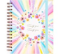 Takenote 2024 2025 Diary - Week to View, Size A5 (16.5 x 20.5 cm), Index with Each Month, Wire'o Ring Binding, Spanish and English, September to August - Aurora