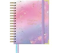Takenote Academic Diary 2025 2026 - A5 Size (16.5x20.5 cm), Day per Page, Academic Format September to August, Double Wire-O Binding, Bilingual: Spanish & English - Stella