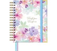Takenote Academic Diary 2025 2026 - A5 Size (16.5x20.5 cm), Week to View, Academic Format September to August, Double Wire-O Binding, Bilingual: Spanish & English - Violet