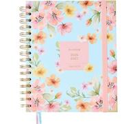 Takenote Diary 2026 2027 - Academic SEP/AUG, A5, Day per Page, Hard Cover, Double Spiral Binding, 2 Ribbon Bookmarks, Elastic Closure, Monthly Tab Index, 8 Sticker Pages, Spanish and English - Nicole